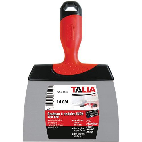 Taliaplast - Couteau à enduire inox - Lame 16cm - Finition parfaite
