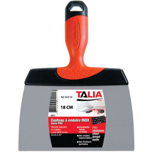 Taliaplast - Couteau à enduire inox - Lame 18cm - Finition professionnelle