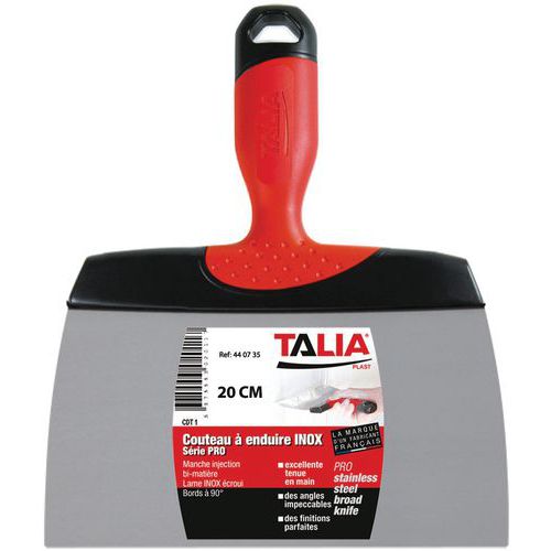 Taliaplast - Couteau à enduire inox - Lame 20cm - Finition professionnelle