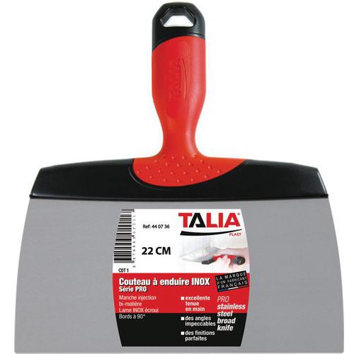 Taliaplast - Couteau à enduire inox - Lame 22cm - Finition professionnelle