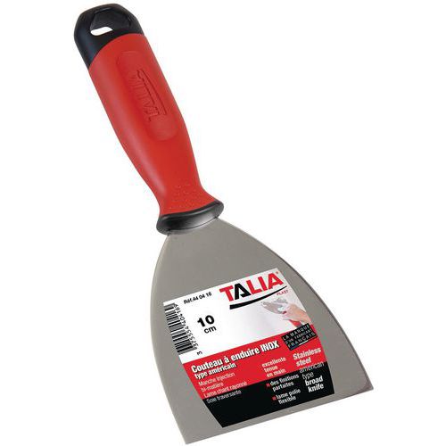 Taliaplast - Couteau à enduire américain inox - 10cm - Lame flexible pour finition parfaite