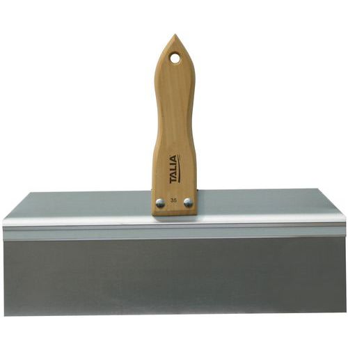 Taliaplast - Couteau de finition inox - Lame 35cm - Manche bois - Outillage spécialisé