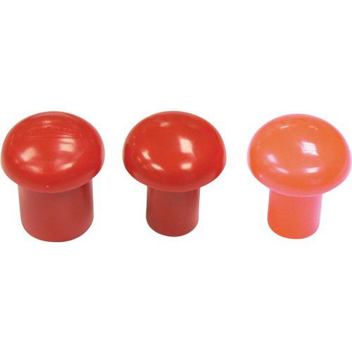 Taliaplast - Embouts de sécurité grand modèle - Rouge - Lot de 25 - Usage Chantier