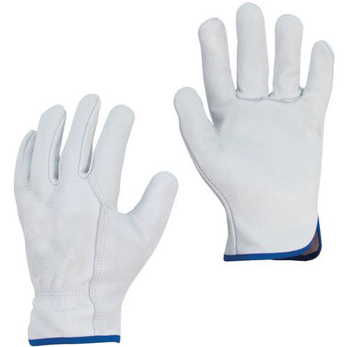 Taliaplast - Gants de maîtrise en cuir blanc - Taille 10 - 250mm - EPI certifié CE