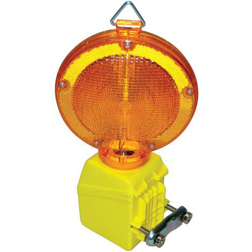 Taliaplast - Lampe de chantier LED clignotante automatique - 90 mm largeur, 7 cm hauteur - Signalétique de sécurité pour chantier