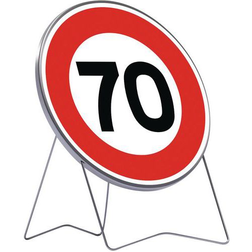 Taliaplast - Panneau B14 Limitation Vitesse 70km/h - Rond 650mm - Classe T1 - Voirie