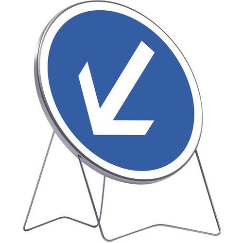 Taliaplast - Panneau B21a2 Passage Obligatoire à Gauche - Rond Ø 650mm Classe 2 - Signalisation Voirie