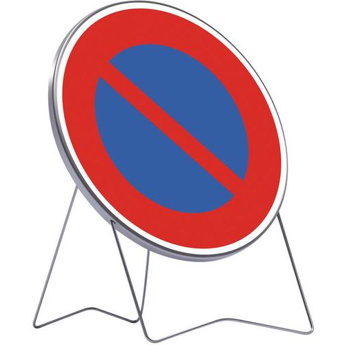Taliaplast - Panneau Stationnement Interdit B6a1 - Rond Ø 850mm Classe T1 - Signalisation Voirie Robuste