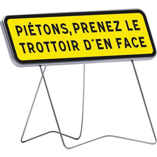 Taliaplast - Panneau Piétons JH C1 - Acier Rigide 100x30cm - Classe T1