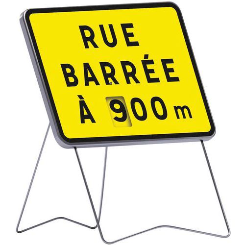 Taliaplast - Panneau KC1 Rue barrée - Acier Rigide 80x60 cm - Classe T1