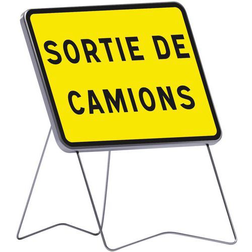 Taliaplast - Panneau KC1 Sortie de camions - Acier Rigide 80x60 cm - Classe T1