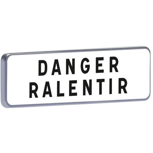Taliaplast - Panonceau M9 Danger Ralentir - Acier Rigide 70x20cm - Classe T1