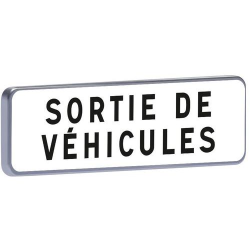 Taliaplast - Panonceau M9 Sortie de Véhicules C1 - 700x200mm - Signalisation Voirie Sécurisée