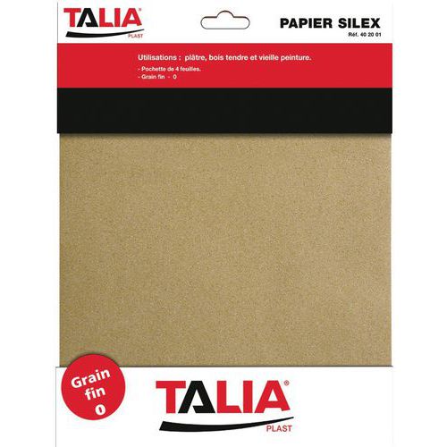 Taliaplast - Papier Silex 4 Feuilles Grain 4 - 320x230mm - Gros Grain