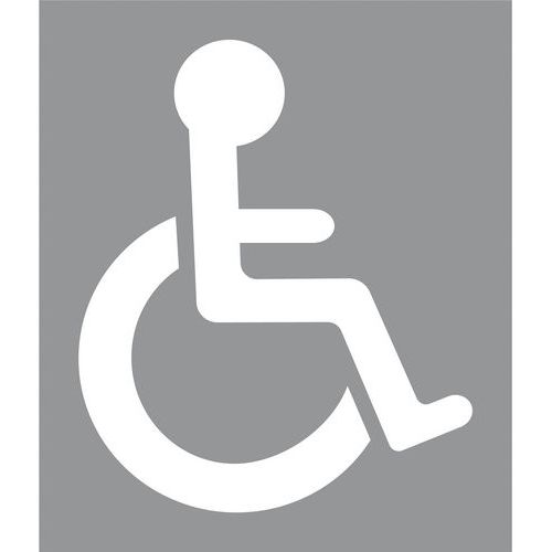 Taliaplast - Pochoir PMR Marquage Parking - 1x1,20m - Accessibilité Handicapé - Durable et Précis
