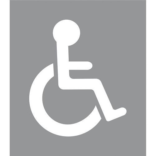 Taliaplast - Pochoir PMR Marquage Parking - 0,50x0,60m - Accessibilité Handicapés