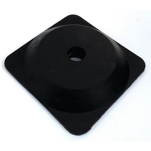 Taliaplast - Poteau de support à chaîne - Rouge/blanc - 2.7kg - Caoutchouc résistant pour extérieur et chantier