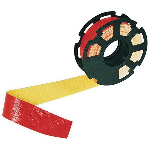Taliaplast - Ruban Indéchirable Rouge/Jaune - 5000 cm x 50 mm - Signalétique de Sécurité Durable