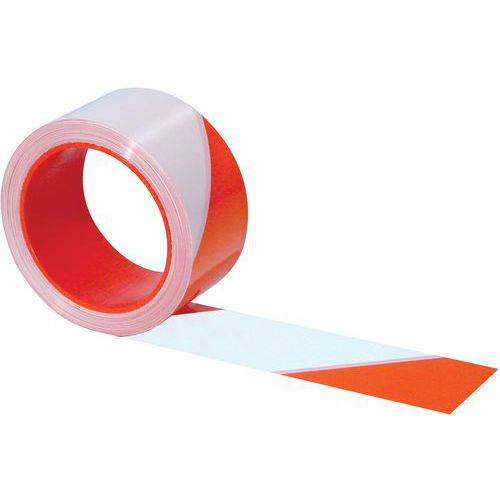 Taliaplast - Ruban Rubafort Rouge/Blanc - 100m x 75mm - Signalisation Sécurité Robuste