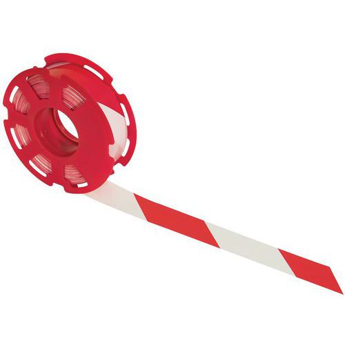 Taliaplast - Ruban Rubafort Rouge/Blanc - 500m x 50mm - Signalisation Sécurité Efficace