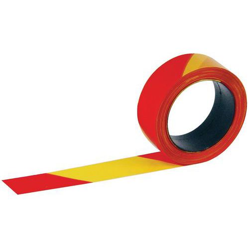 Taliaplast - Ruban Rubaplast Rouge/jaune - L100m l50mm - Signalétique de sécurité résistante
