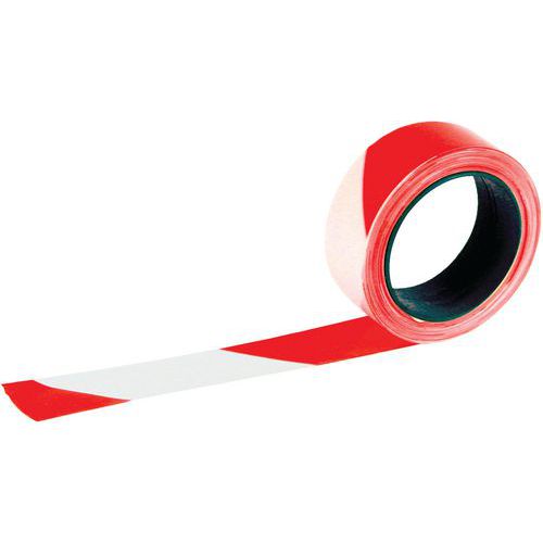Taliaplast - Ruban Rubaplast Rouge/Blanc - 100m x 75mm - Signalisation Sécurité Efficace