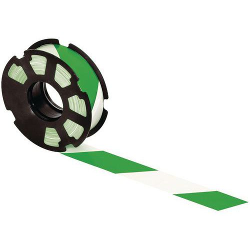 Taliaplast - Ruban Rubaplast Signalétique Sécurité Plastique Vert/Blanc 50m