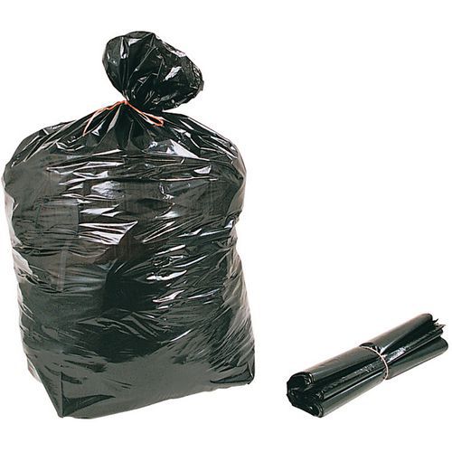 Taliaplast - Sacs poubelle noirs - Lot de 200 - 110L - Polyéthylène résistant - Gestion des déchets ménagers