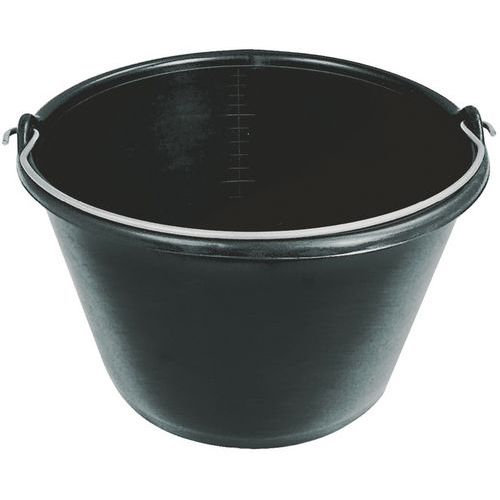 Lot de 10 - Seau Plastique Noir - 16l