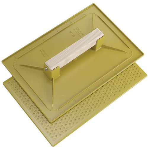 Taliaplast - Taloche Rectangulaire ABS Jaune - 34x23cm - Finition Éco-responsable PEFC