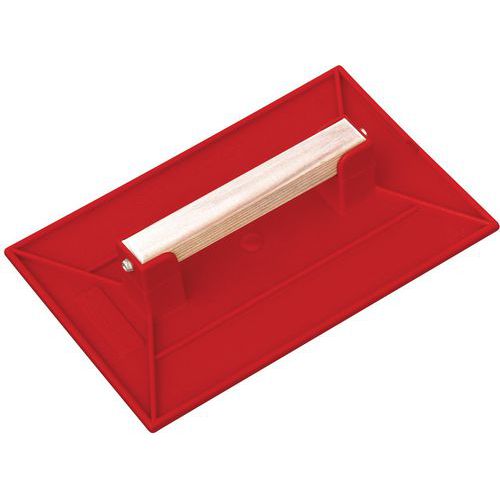 Taliaplast - Taloche rectangulaire PS choc - Rouge - 27x18cm - Usage finition, éco-responsable