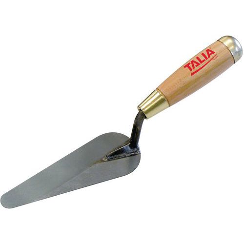 Taliaplast - Truelle langue de chat acier - Manche bois - 16cm - Lame acier robuste - Outillage spécialisé