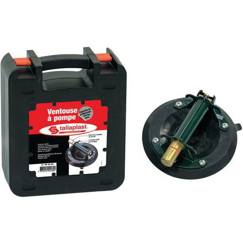 Taliaplast - Ventouse de préhension à pompe Pro - 130kg - Ø 200mm - 2kg - Idéale pour surfaces lisses