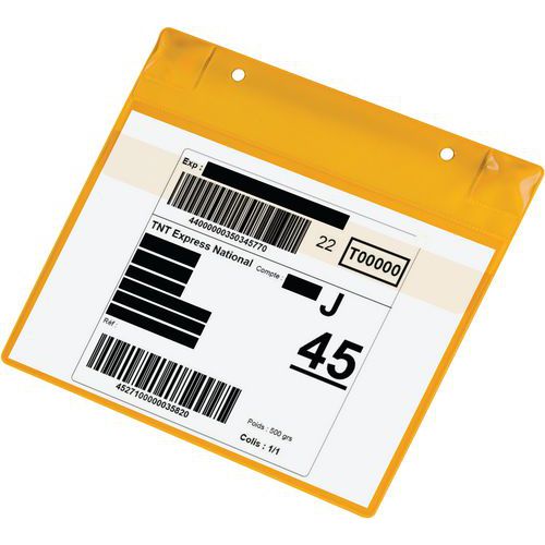 Djois Made By Tarifold - Poche logistique A5 magnétique - Jaune - Lot de 5 - PVC - Idéal Lean Management