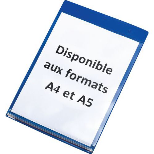 Djois Made By Tarifold - Pochettes anti-humidité A4 Portrait Bleu - Lot de 10 - PVC Repositionnable