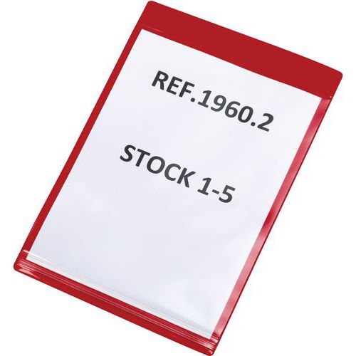 Lot de 10 - Poche Anti-humidité À Accrocher - Portrait - A5 - Rouge