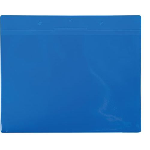 Djois Made By Tarifold - Poche logistique magnétique A4 Paysage Bleu - Lot de 10 - PVC Éco-responsable