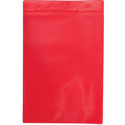 Djois Made By Tarifold - Poche logistique magnétique A4 Portrait Rouge - Lot de 10 - PVC Écologique