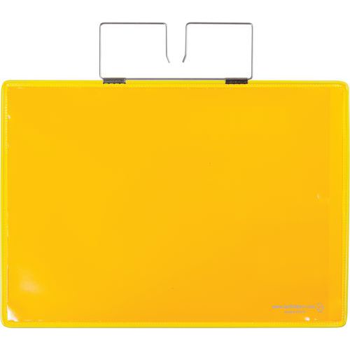 Djois Made By Tarifold - Poche logistique renforcée A4 Paysage Jaune - Lot de 10 - PVC 300 μm - Lean Management