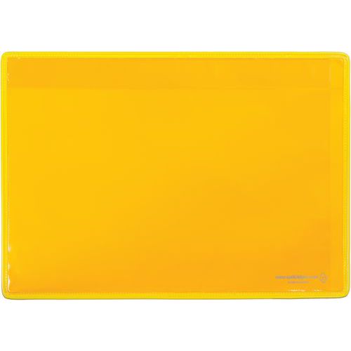 Djois Made By Tarifold - Poche logistique magnétique A4 Paysage Jaune - Lot de 10 - PVC Renforcé Repositionnable