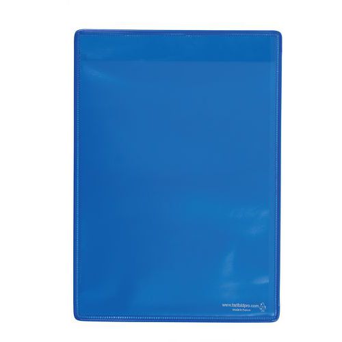 Djois Made By Tarifold - Poche logistique magnétique A4 Portrait - Bleu - Lot de 10 - PVC Renforcé Repositionnable