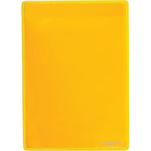 Djois Made By Tarifold - Poche logistique magnétique A4 Portrait Jaune - Lot de 10 - PVC Renforcé Repositionnable