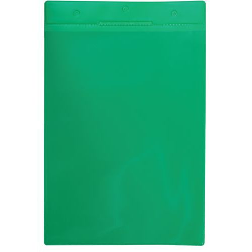 Lot de 10 - Pochette Logistique À Accrocher - A4 - Portrait - Vert