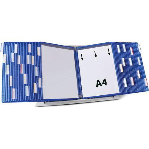 Djois Made By Tarifold - Pupitre Métal A4 - 50 Poches Bleues - Gris - Lean Management