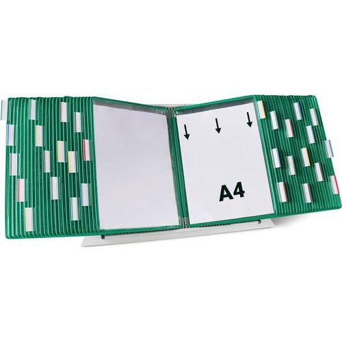 Pupitre Métal Tarifold - A4 - 50 Poches - Vert