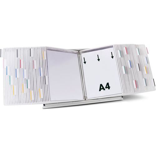 Pupitre Métal Tarifold - A4 - 60 Poches - Blanc