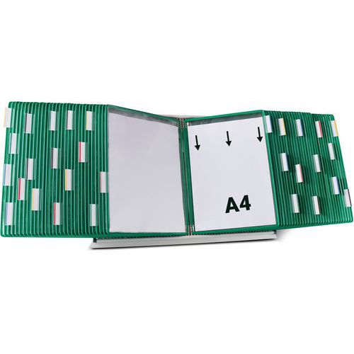 Pupitre Métal Tarifold - A4 - 60 Poches - Vert