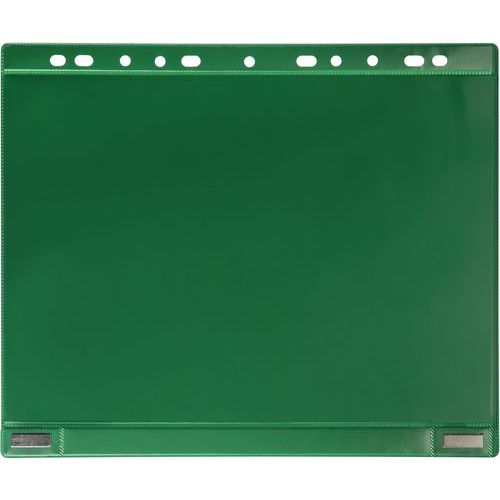 Djois Made By Tarifold - Pochette Magnétique A4 Paysage Vert - Lot de 5 - PVC Repositionnable - Idéal Lean Management