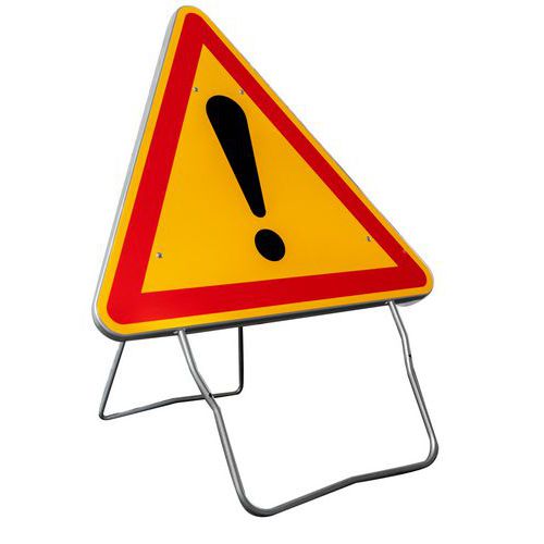 Kelias - Panneau Signalisation AK14 Autres Dangers - Triangle CL2 700mm - Sécurité Voirie - Garantie 2 ans
