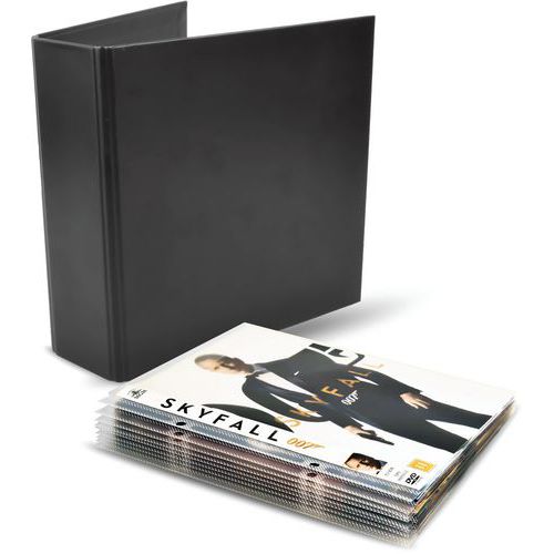 Djois Made By Tarifold - Classeur 100 pochettes DVD Transparent - Rangement Multimédia - 225x215x65mm